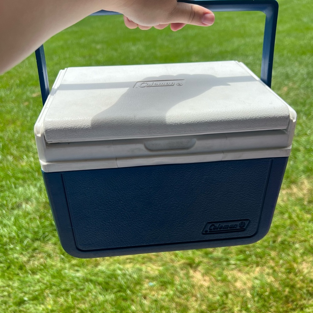 Coleman Blue and White lunchbox Cooler